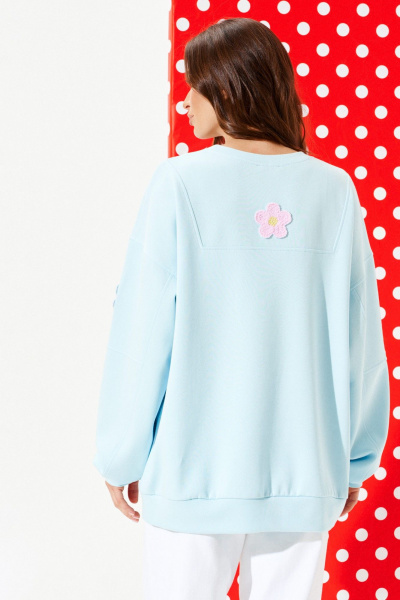 Свитшот ELLETTO 3946 голубой - фото 6