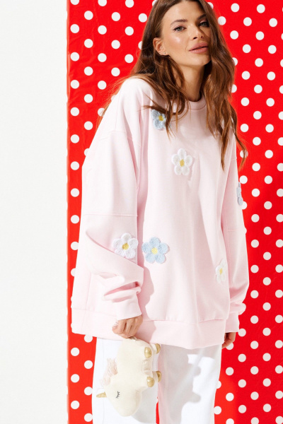 Свитшот ELLETTO 3946 розовый - фото 5