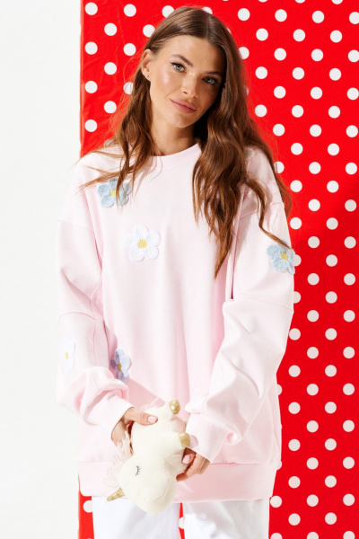 Свитшот ELLETTO 3946 розовый - фото 1