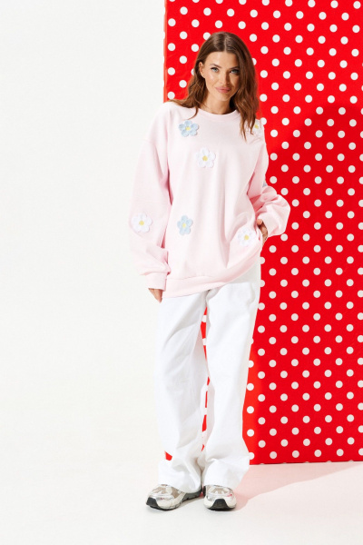 Свитшот ELLETTO 3946 розовый - фото 4