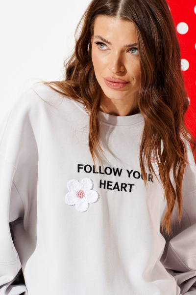 Свитшот ELLETTO 3947 серый - фото 5