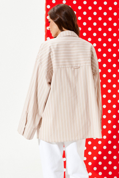 Блуза ELLETTO 3963 бежево-молочный - фото 8