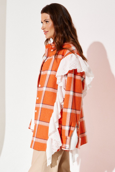 Рубашка ELLETTO 3975 оранжевый - фото 5