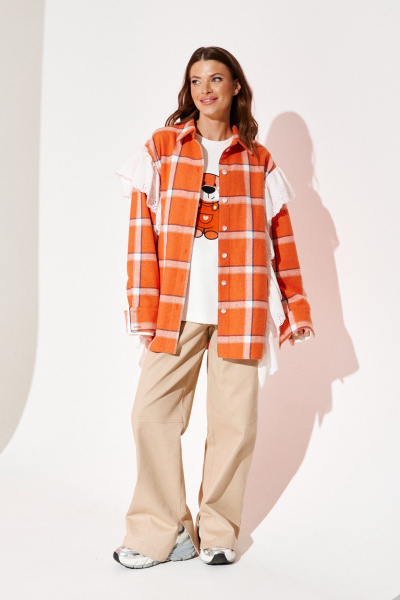 Рубашка ELLETTO 3975 оранжевый - фото 2