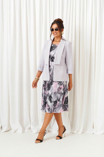 Жакет, платье Beautiful&Free 6408 сиреневый - фото 1