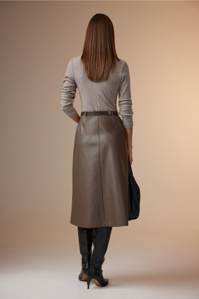 Платье N.O.W. 1654 коричневый - фото 7