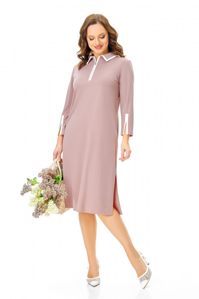 Платье Ольга Стиль С-971 пудра - фото 2