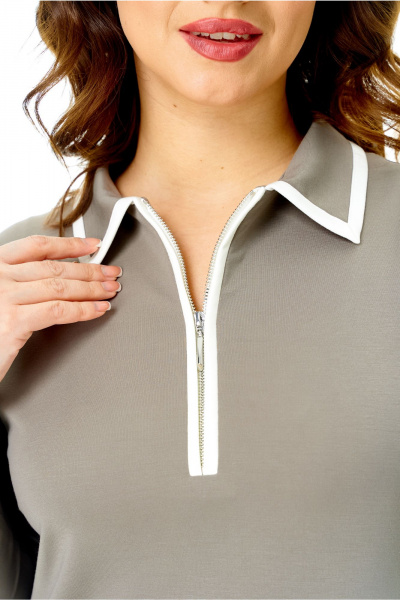 Платье Ольга Стиль С-971 олива - фото 8