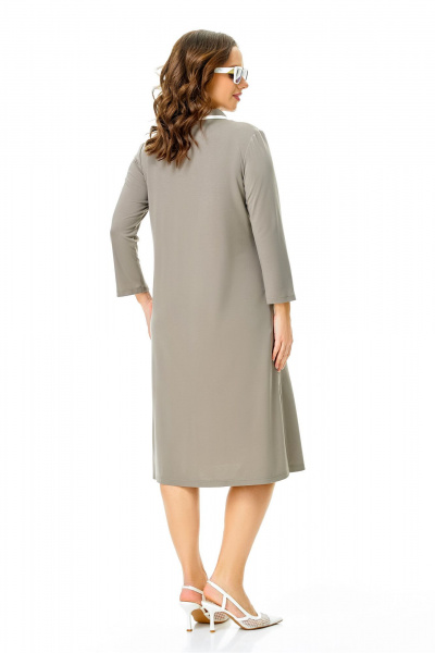 Платье Ольга Стиль С-971 олива - фото 3