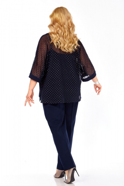 Блуза, брюки, топ Элль-стиль 2420 темно-синий - фото 4