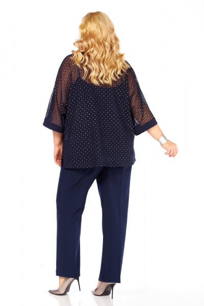 Блуза, топ Элль-стиль 2420а темно-синий - фото 4
