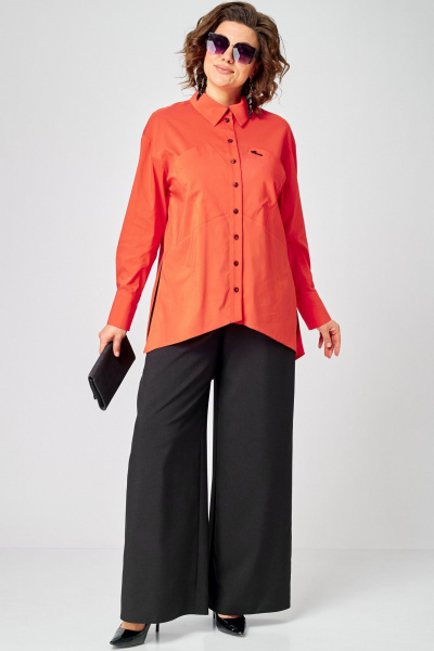 Блуза EVA GRANT 7319 коралл - фото 9