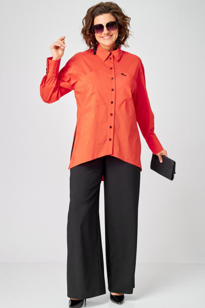 Блуза EVA GRANT 7319 коралл - фото 6