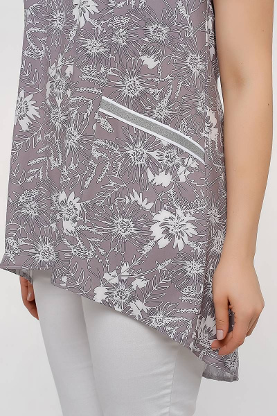 Туника La rouge 9031 капучино-(цветы) - фото 5