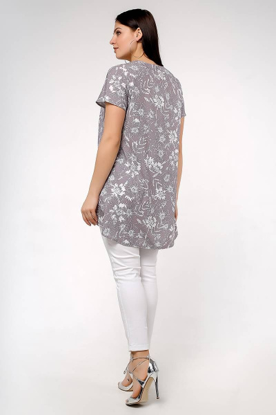 Туника La rouge 9031 капучино-(цветы) - фото 3