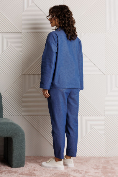 Блуза, брюки, жакет Mubliz 318 синий - фото 7