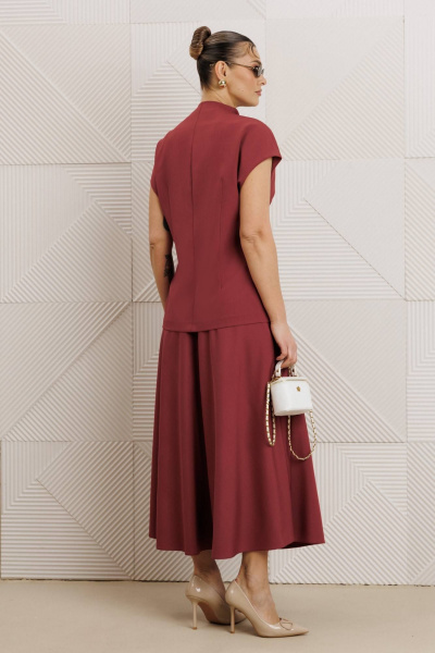 Жилет, юбка Anastasia 1329 клюква - фото 8