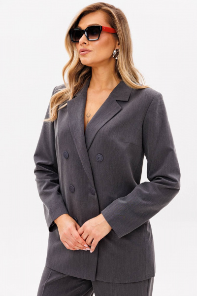 Брюки, жакет Anastasia 1155.4 темно-серый - фото 9