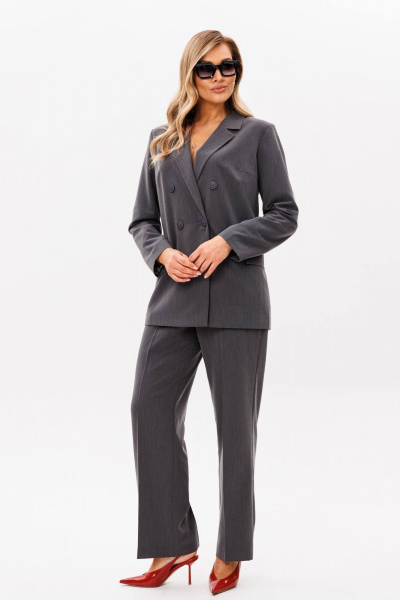 Брюки, жакет Anastasia 1155.4 темно-серый - фото 7