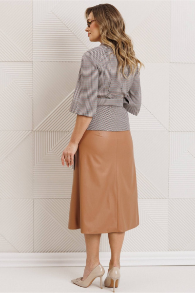 Жакет, юбка Мода Юрс 26-2618 кэмел - фото 5