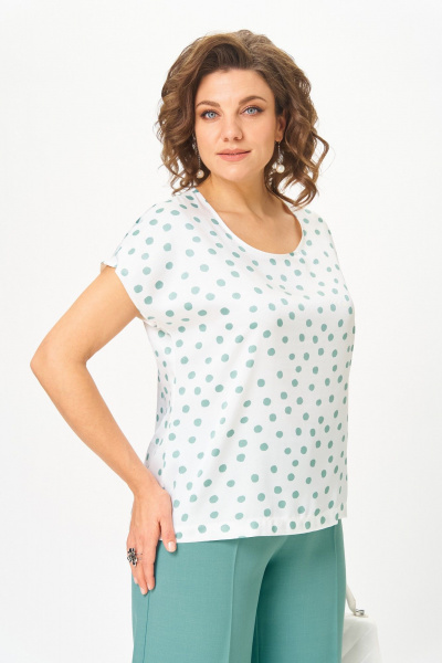 Блуза, брюки, жакет БагираАнТа 1016 ментоловый - фото 8