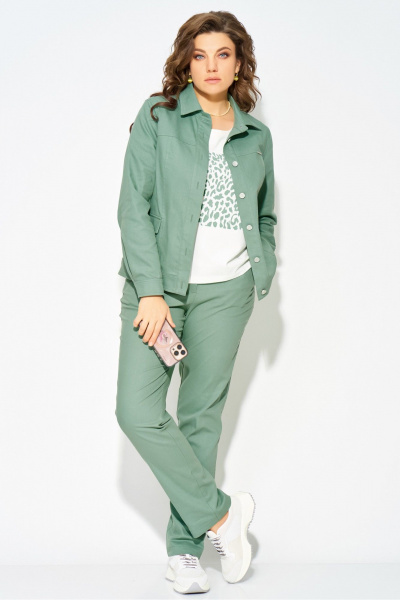 Брюки, джемпер, бомбер Fita 40113 зеленый - фото 1