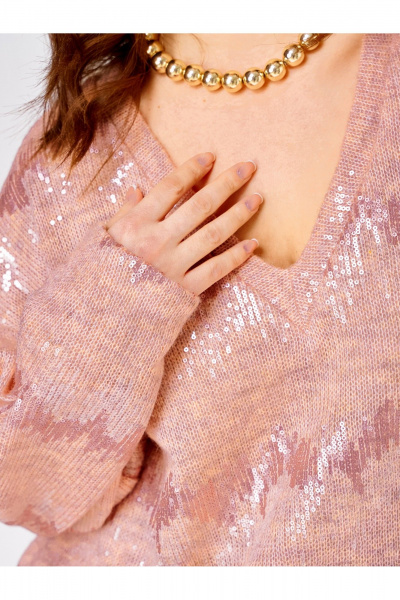 Джемпер Condra 16305 персиковый-розовый - фото 3