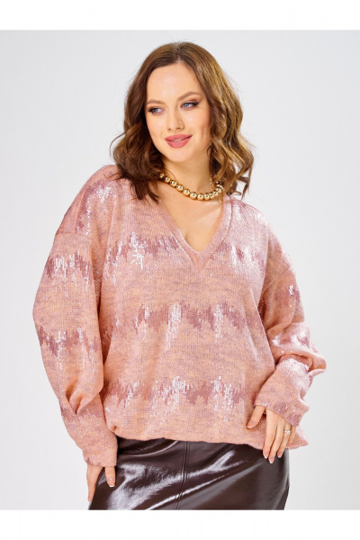 Джемпер Condra 16305 персиковый-розовый - фото 2