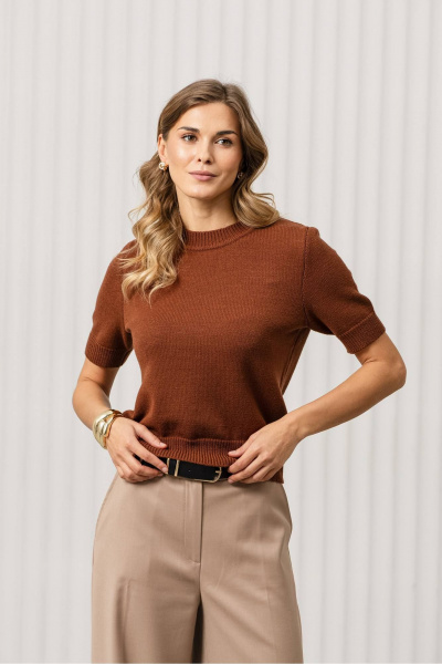 Джемпер Romgil РВ0159-ВИ2 шоколадный - фото 3