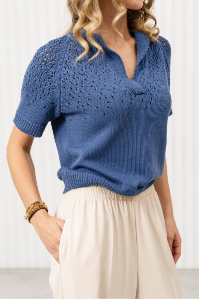 Джемпер Romgil РВ0368-ХЛ2 индиго - фото 6