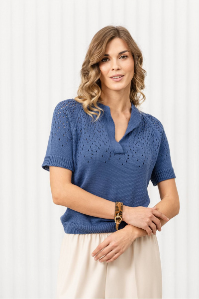 Джемпер Romgil РВ0368-ХЛ2 индиго - фото 3