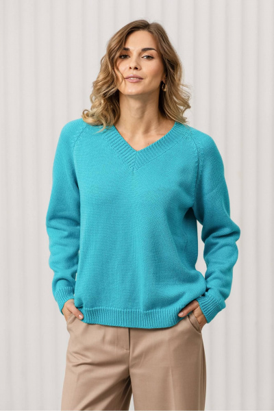 Джемпер Romgil РВ0380-ХЛ2 темно-бирюзовый - фото 1