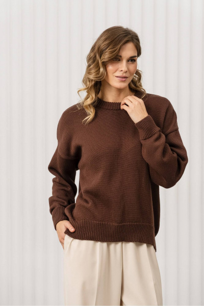 Джемпер Romgil РВ0406-ХЛ2 шоколадный - фото 1