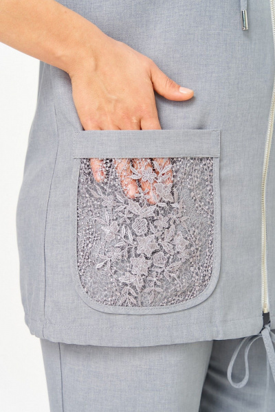 Брюки, жакет Svetlana-Style 1577 светло-серый - фото 11