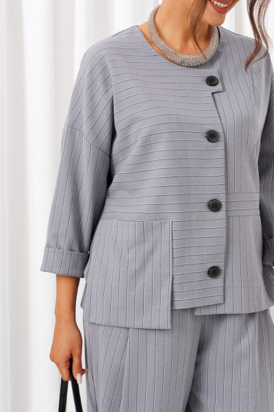 Брюки, жакет Beautiful&Free 6433 серый - фото 7