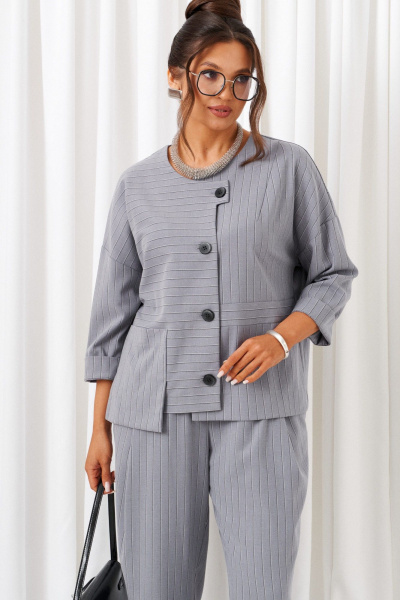Брюки, жакет Beautiful&Free 6433 серый - фото 6