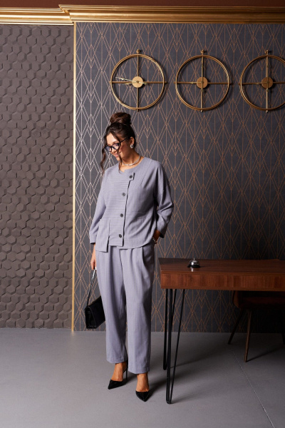 Брюки, жакет Beautiful&Free 6433 серый - фото 11