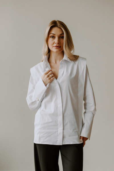 Блуза AEQU 120001-white - фото 13