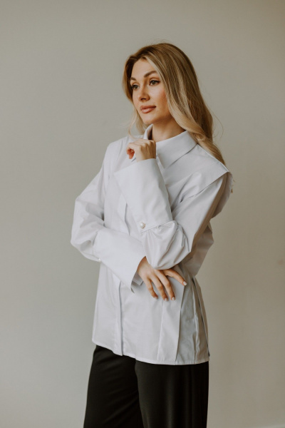 Блуза AEQU 120001-white - фото 4