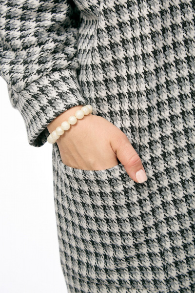 Джемпер OVERYOU М233 серо-черный - фото 3