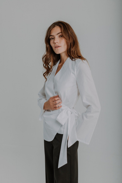 Блуза AEQU 120003-white - фото 4