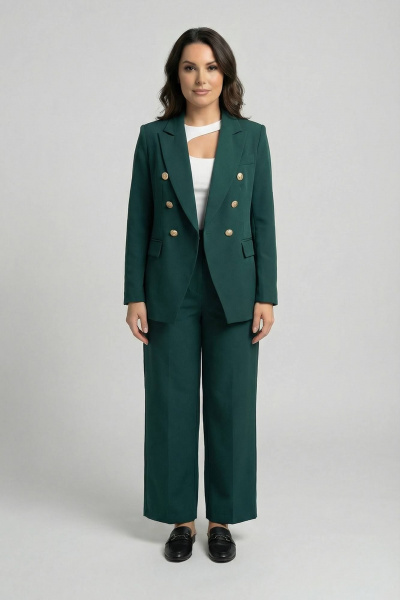 Брюки, жакет AURA otd 9183 изумруд - фото 1