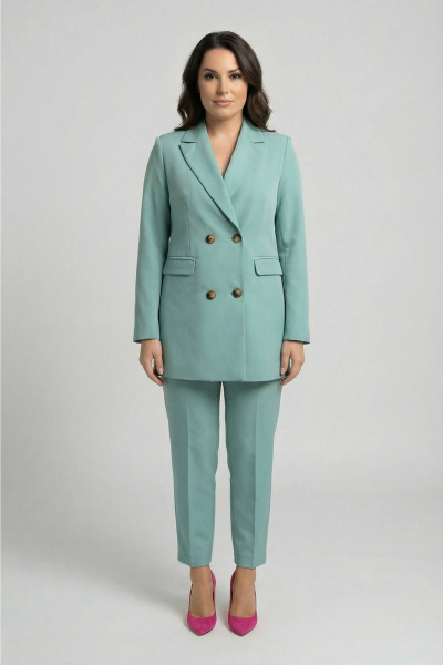 Брюки, жакет AURA otd 9200 шалфей - фото 3