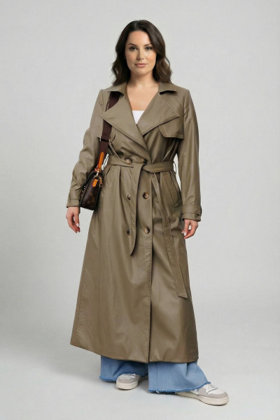 Тренч AURA otd 7036 олива - фото 1