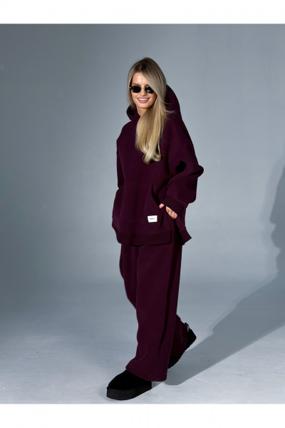 Брюки, худи Urban Base UB102-r винный - фото 1