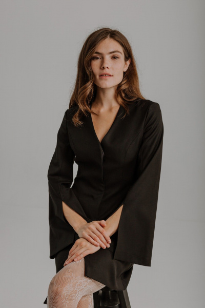 Платье AEQU 170002-black - фото 9