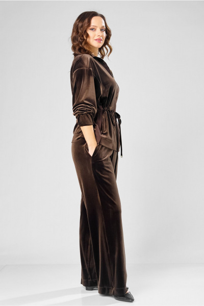 Брюки, джемпер Ольга Стиль С-999 коричневый - фото 4