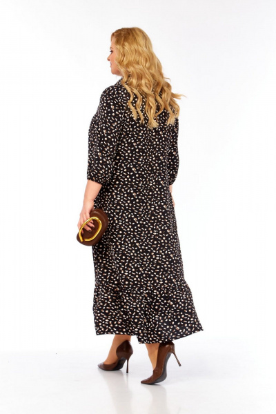 Платье СиБон 0350 темный+бежевый - фото 2