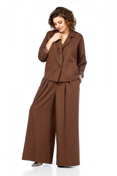 Брюки, жакет Диомант 2148 коричневый - фото 15