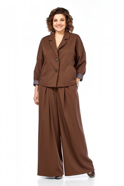 Брюки, жакет Диомант 2148 коричневый - фото 13